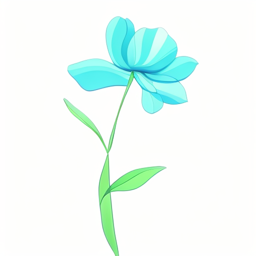 Flower cyan